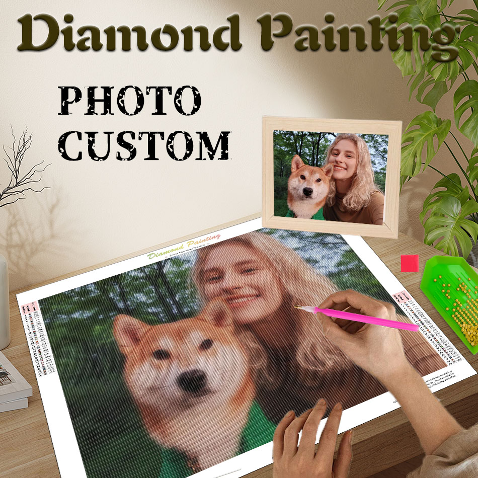 Wallpaper Art And Craft - PhotoCustom Diamond Painting Create Wall Art