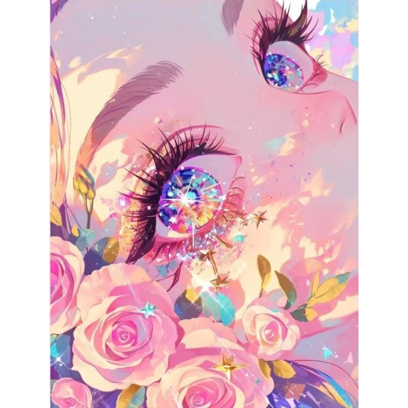 Wallpaper Art And Craft - Diamond Painting Kits Girl Picture Mosaic