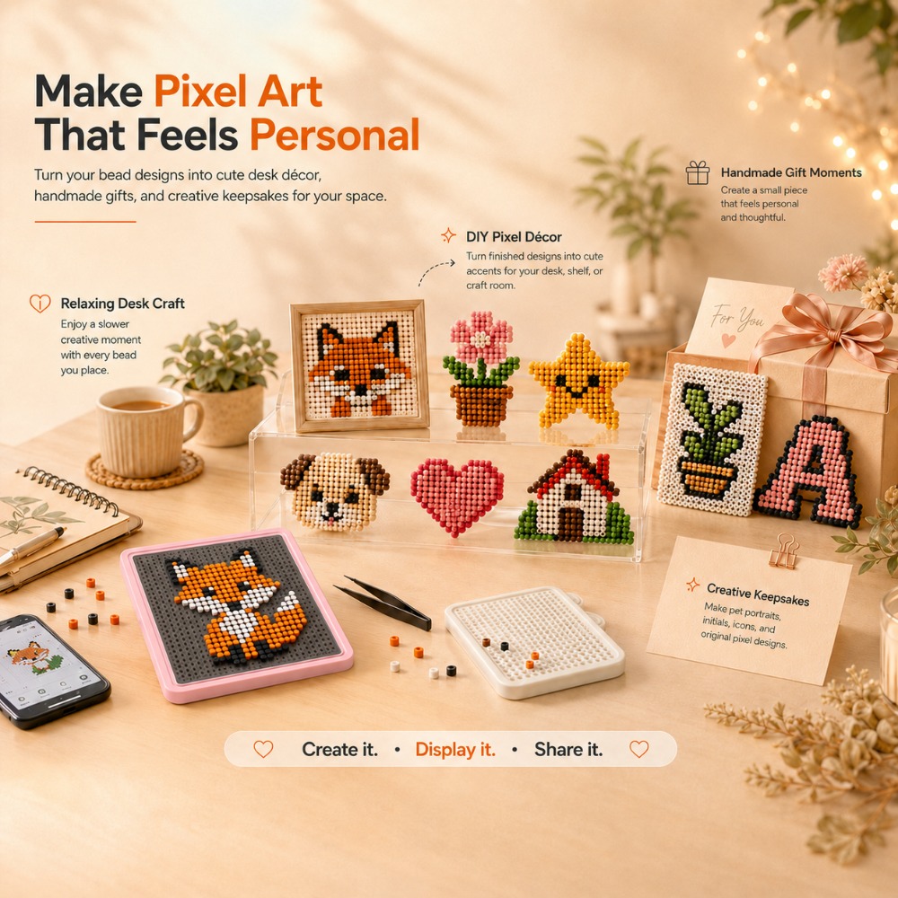Art Craft And - LED Smart Fuse Bead Pegboard, App