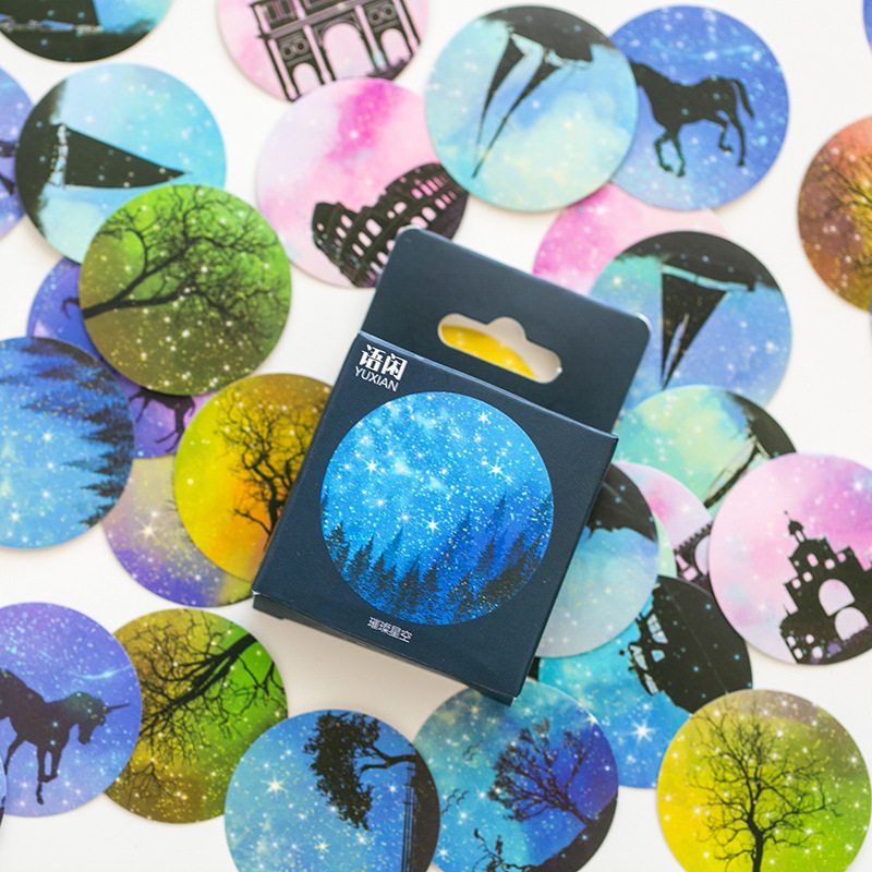 Art Craft 3 Year Old - 50Pcs/Set Bright Starry Sky Paper Sticker
