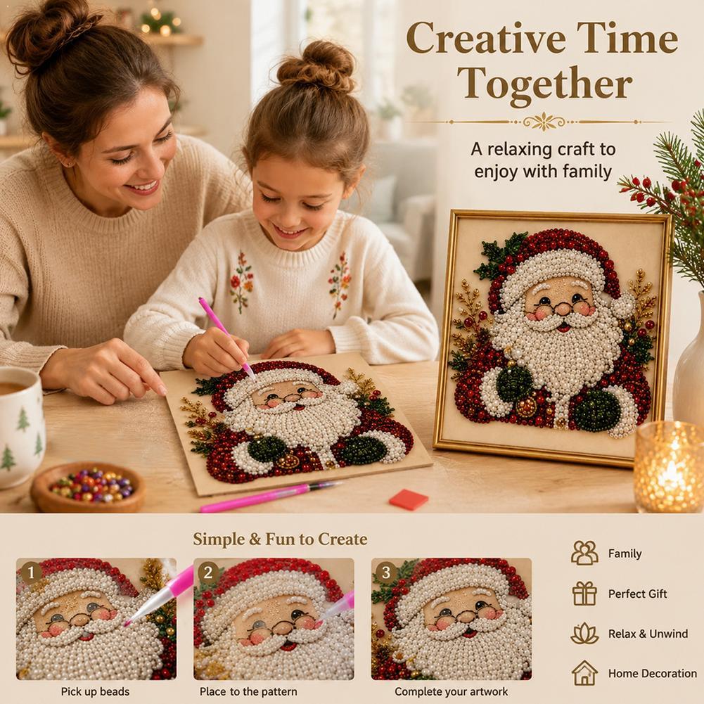 Christmas Santa Claus Pearl Ar - Art Craft For Christmas recension och pris