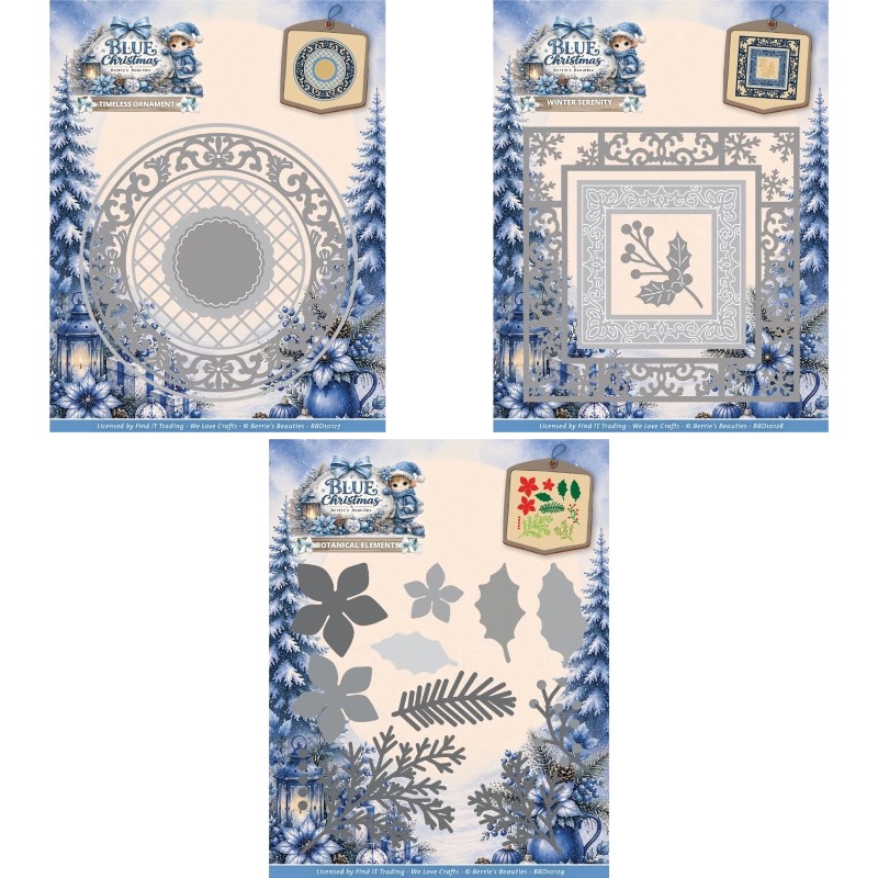 Blue Christmas Winter Serenity - Stencil Cutting Plotter recension och pris