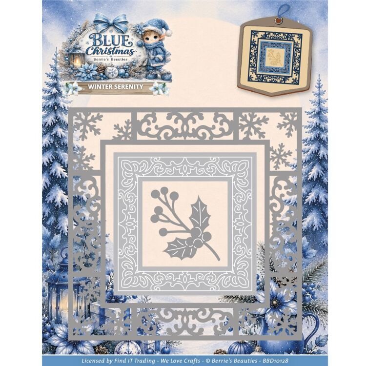 Blue Christmas Winter Serenity - Stencil Cutting Plotter recension och pris