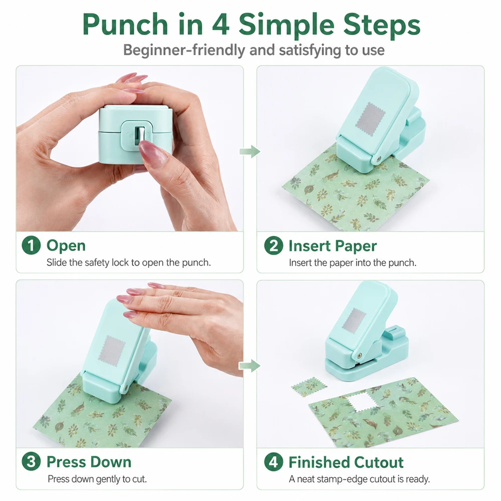 Postage Stamp Edge Paper Punch - Art Craft And recension och pris