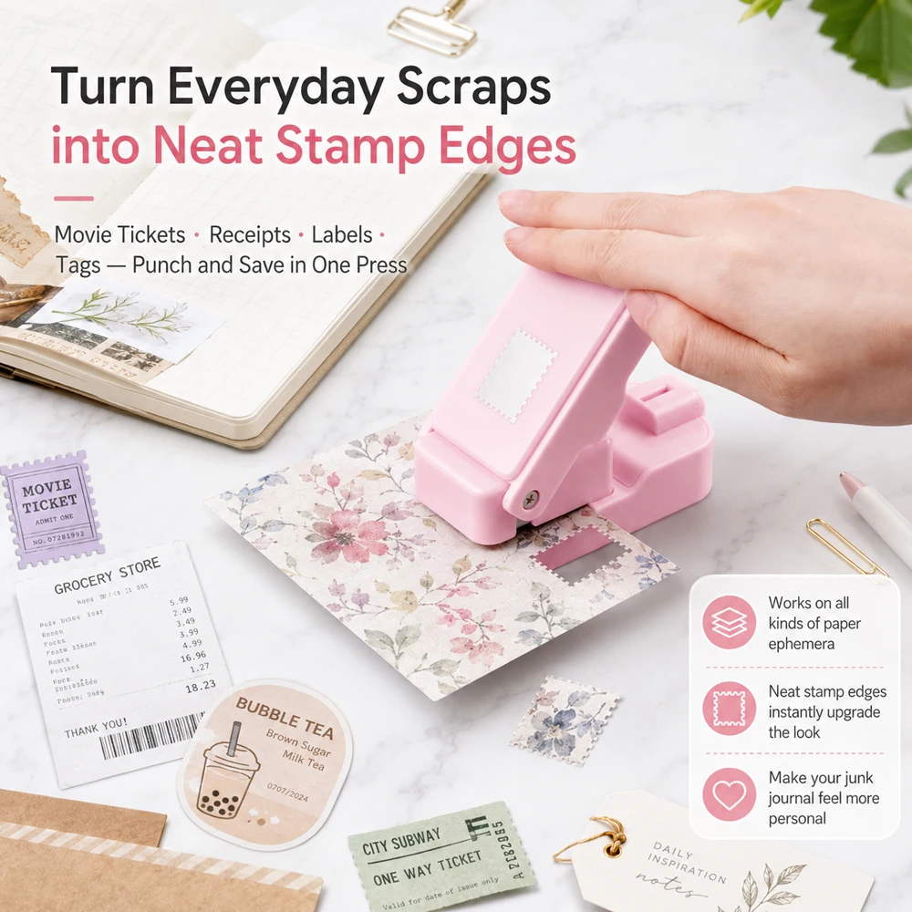 Postage Stamp Edge Paper Punch - Art Craft And recension och pris