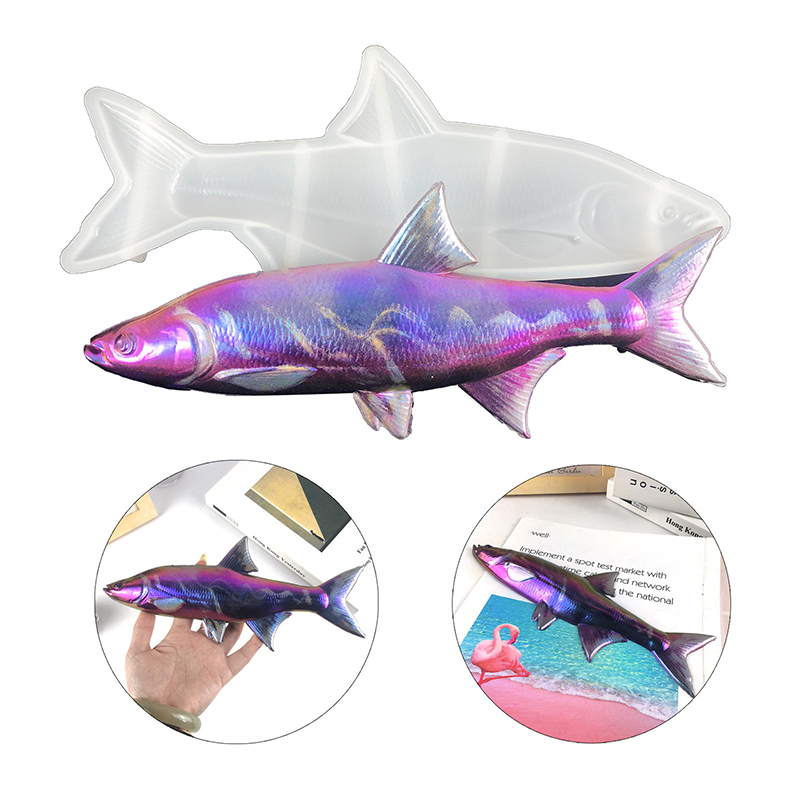 1pc Fish Silicone Epoxy Mold L - Resin Casting Mold recension och pris