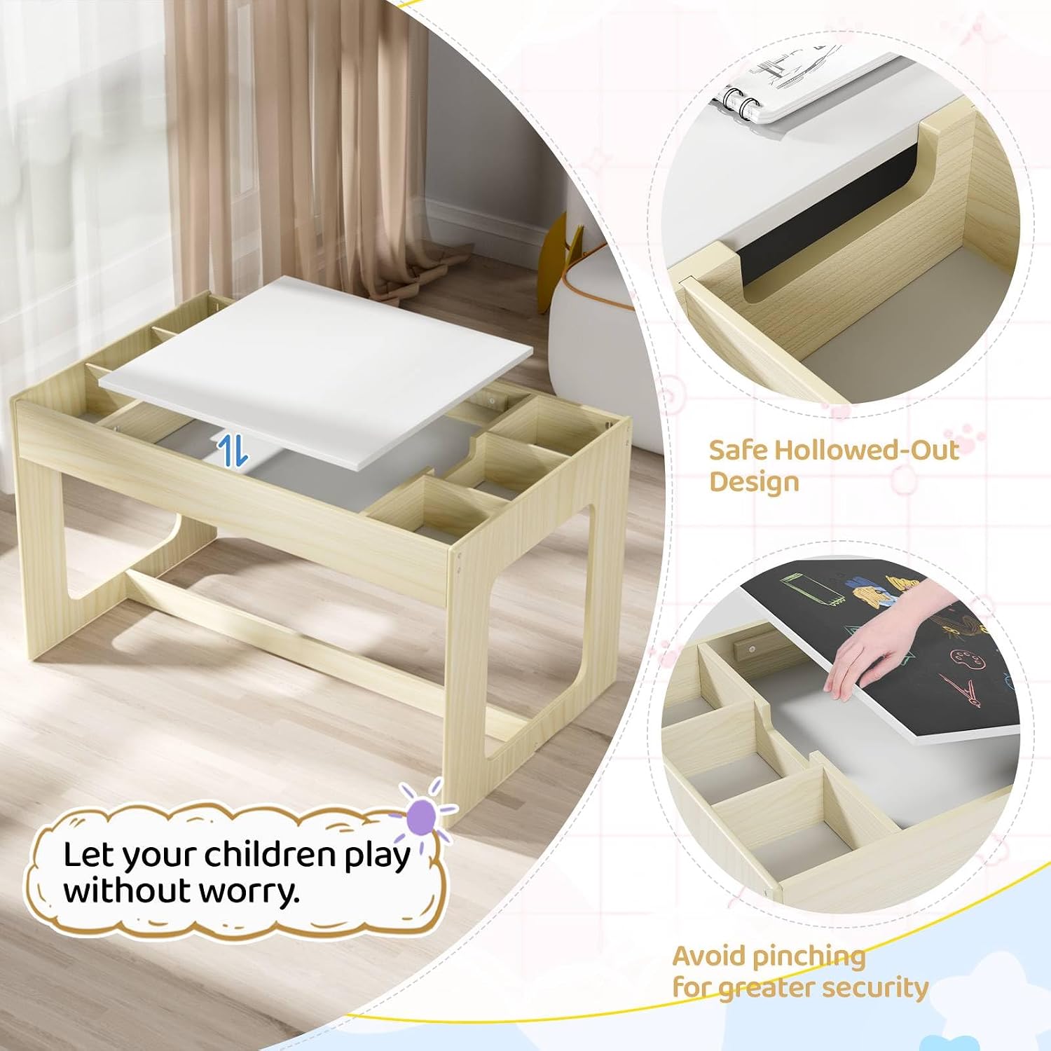 3 in 1 Kids Art Table and Chai - Art And Craft For Nursery recension och pris