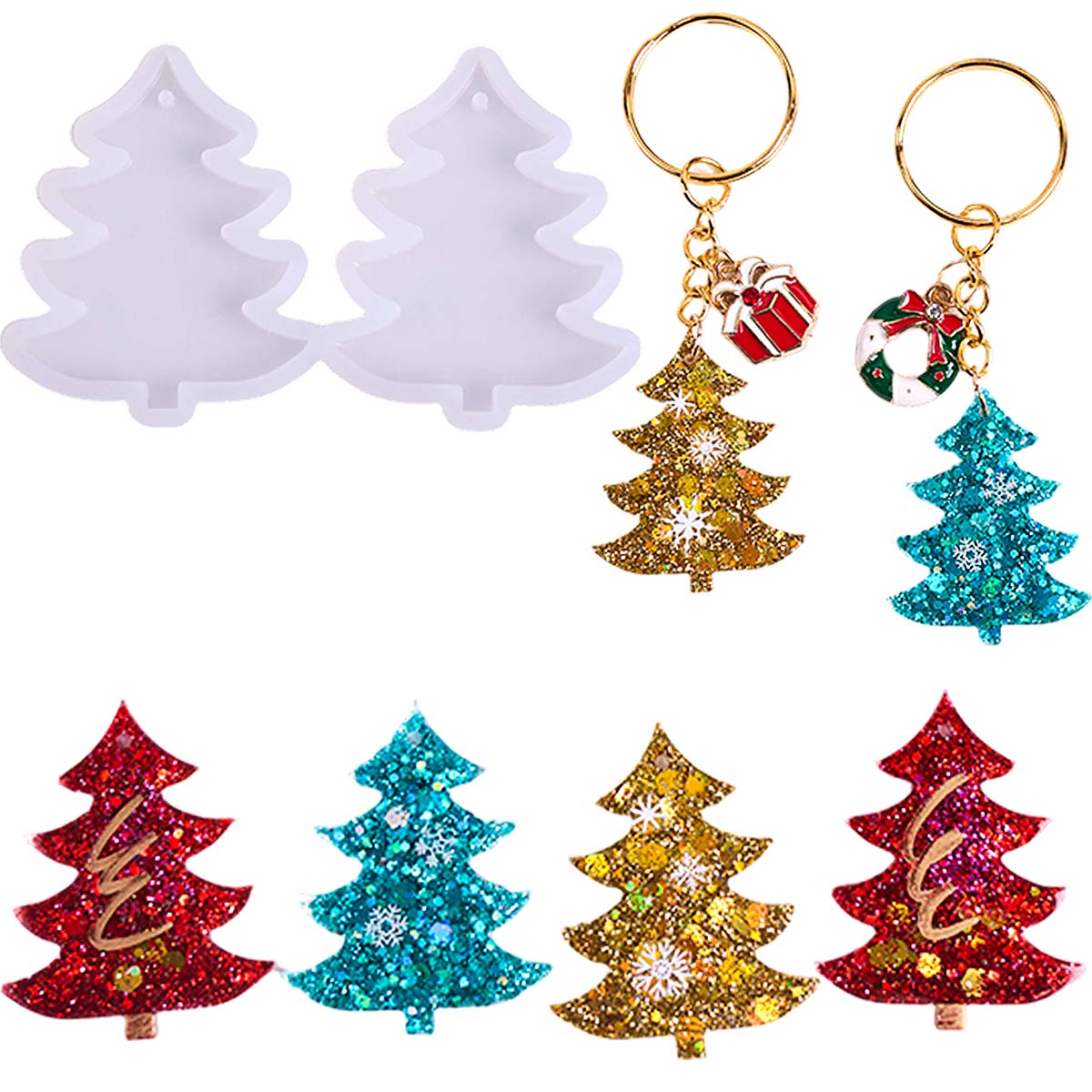 3D Christmas Tree Pendant Sili - Resin Casting Mold recension och pris