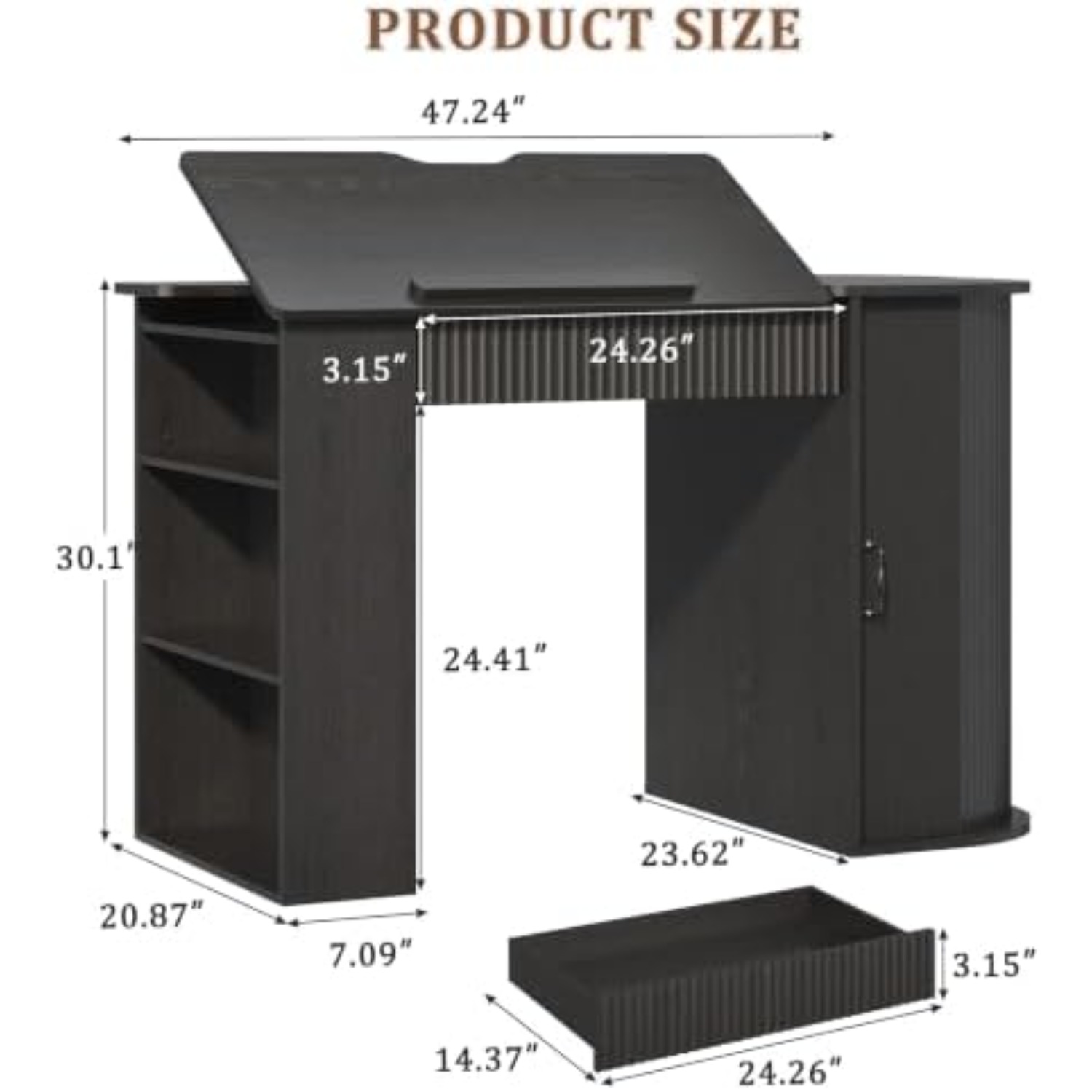 Drafting Table with Storage Ca - Art Craft And recension och pris