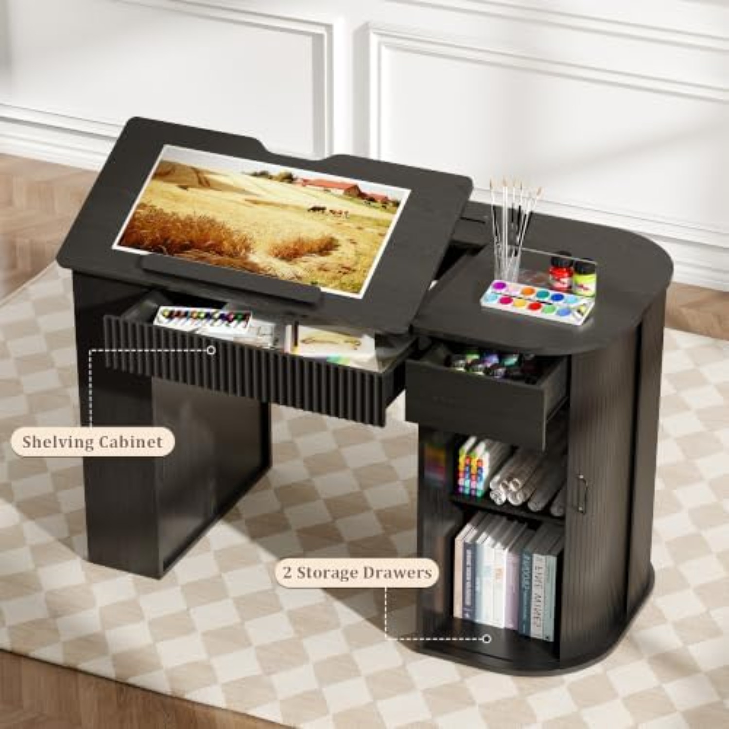 Drafting Table with Storage Ca - Art Craft And recension och pris