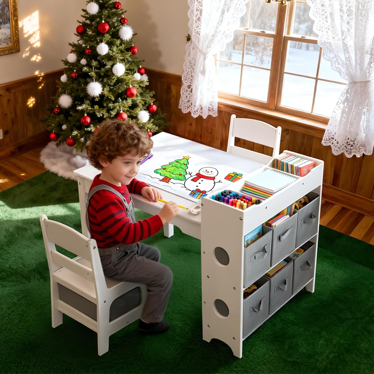 Kids Art Table & Chair Set, Wo - Art And Craft For Nursery recension och pris