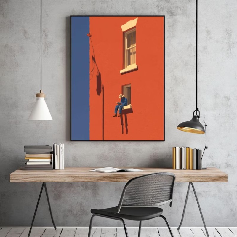 Vintage Minimalist Abstract Wa - Art Craft Toys recension och pris