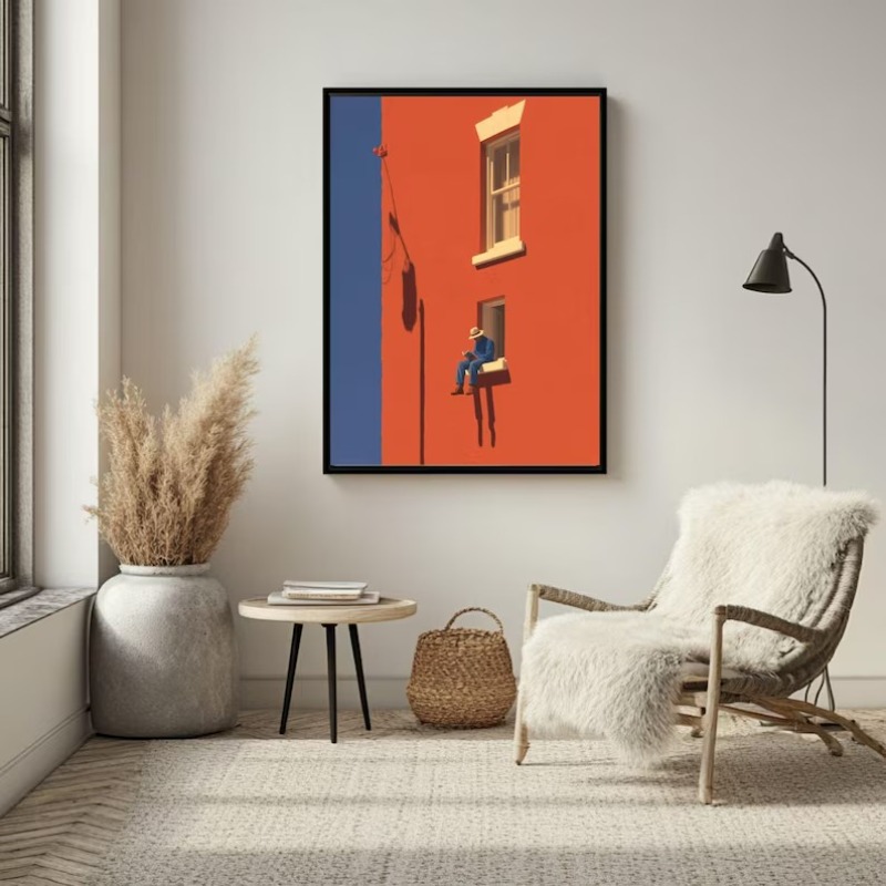 Vintage Minimalist Abstract Wa - Art Craft Toys recension och pris