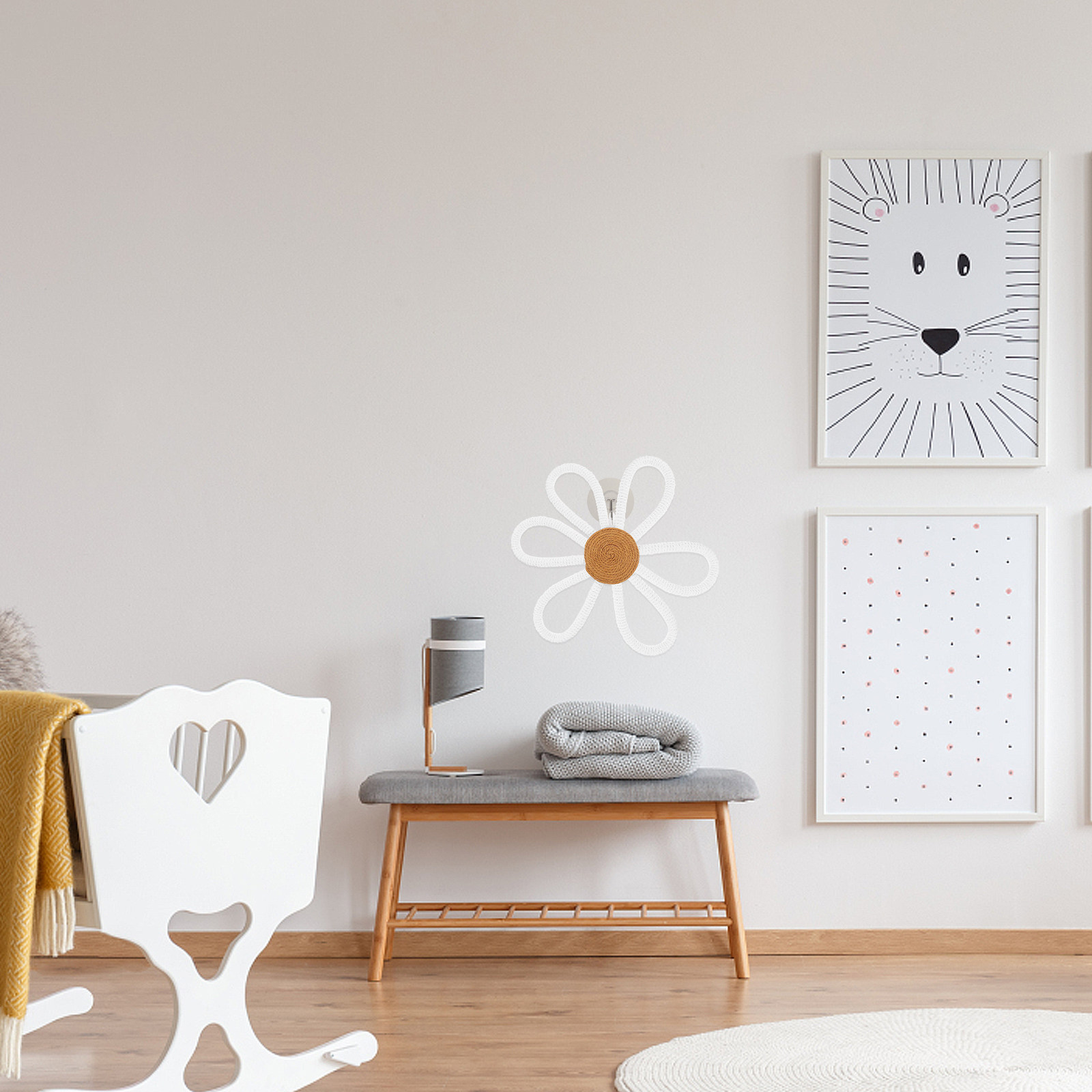 Woven Daisy Wall Decor Boho Ma - Art And Craft For Nursery recension och pris