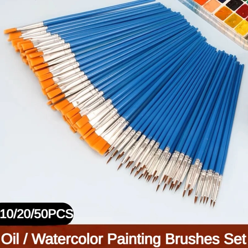 10/20/50 PCS Paint Brushes Set - Art Craft 3 Year Old recension och pris