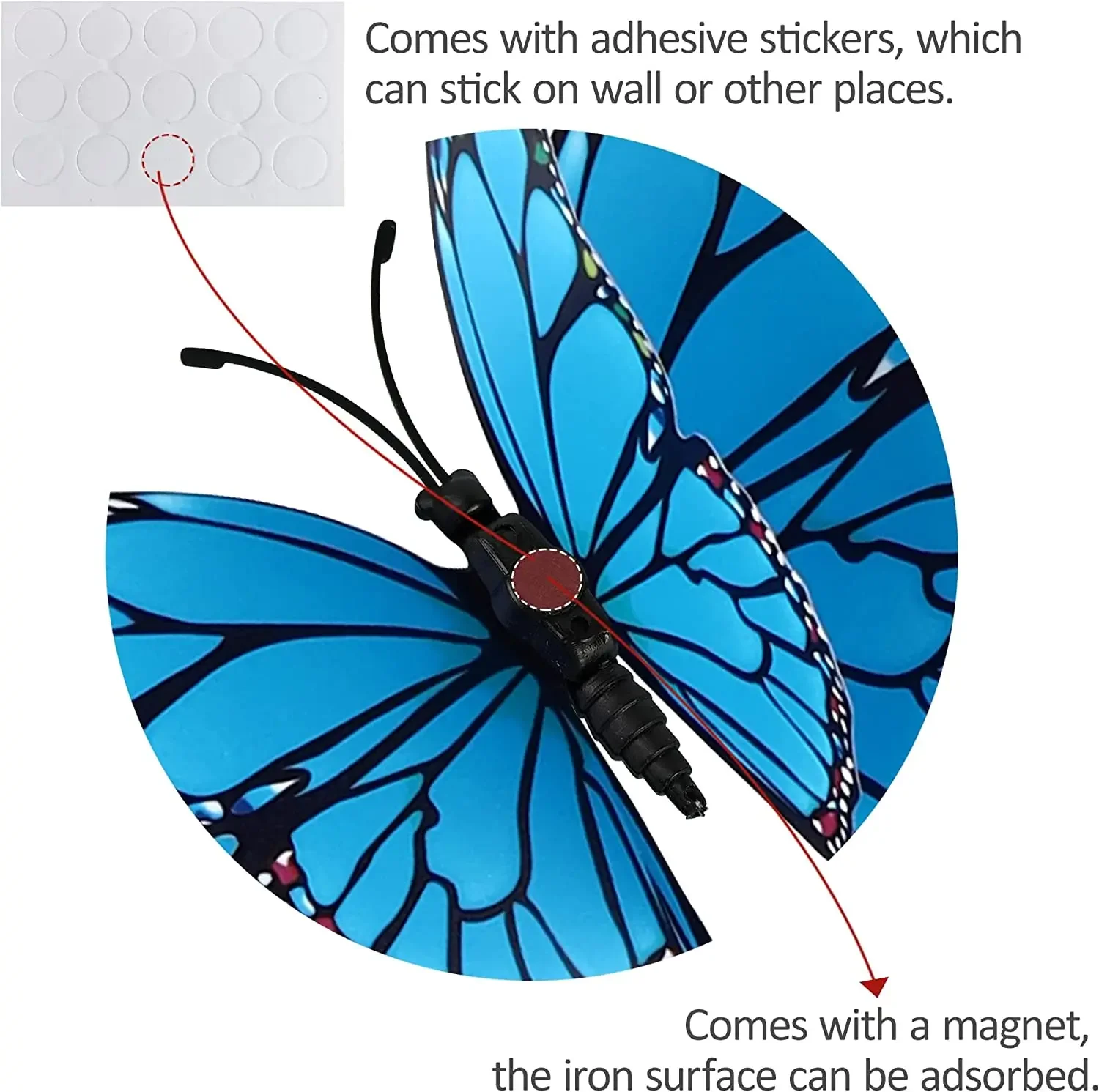 12pcs 3D Colorful Butterfly Wa - Art And Craft For Nursery recension och pris