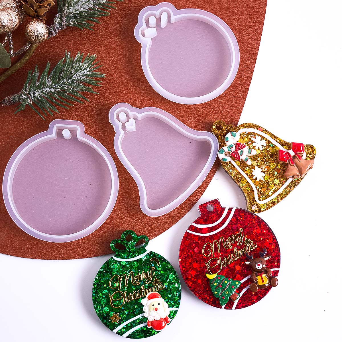 Xmas Tag Pendant Silicone Mold - Resin Casting Mold recension och pris