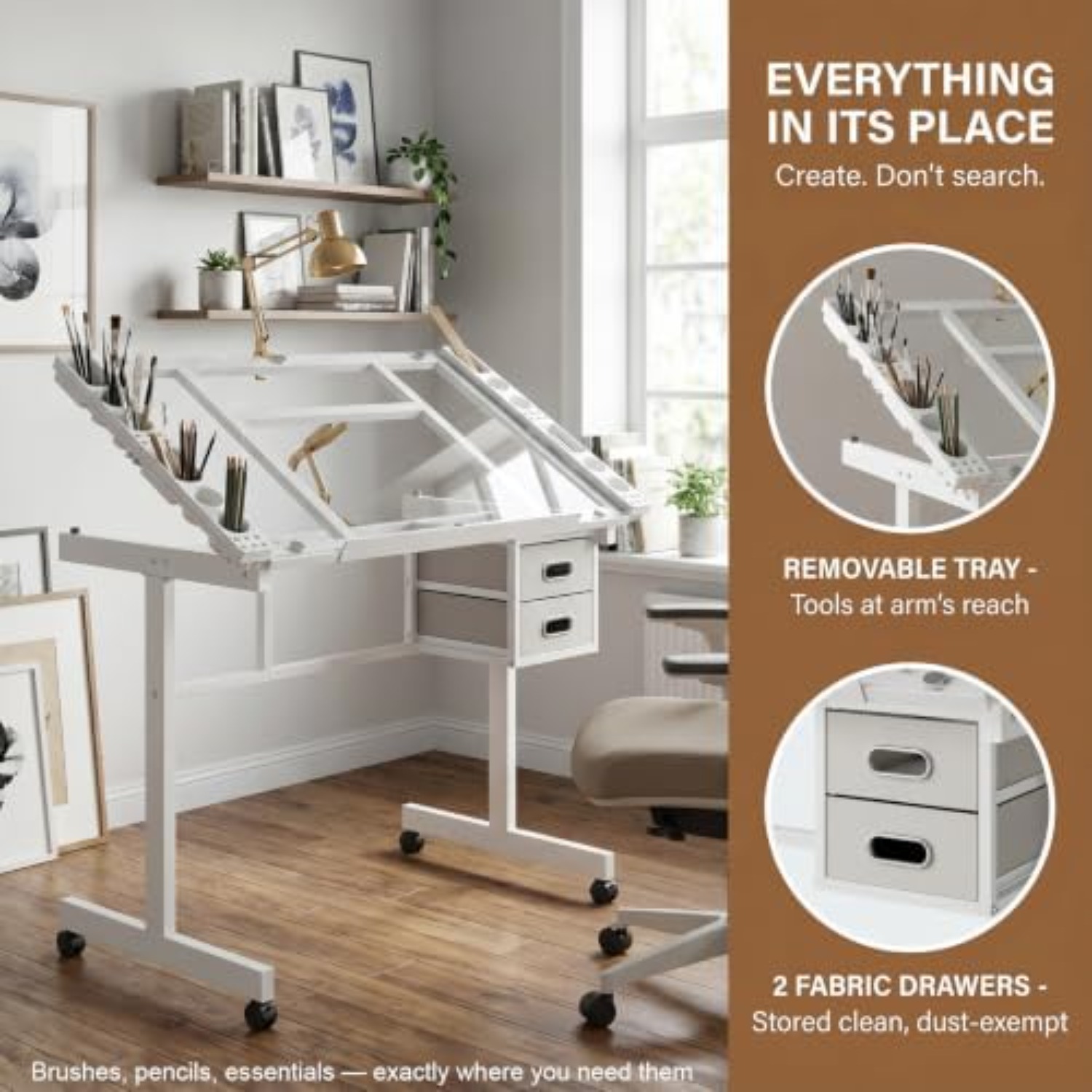 Rolling Drafting Table Desk, P - Art Craft And recension och pris