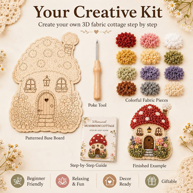 3D Mushroom House Poke Art DIY - Art Craft And recension och pris