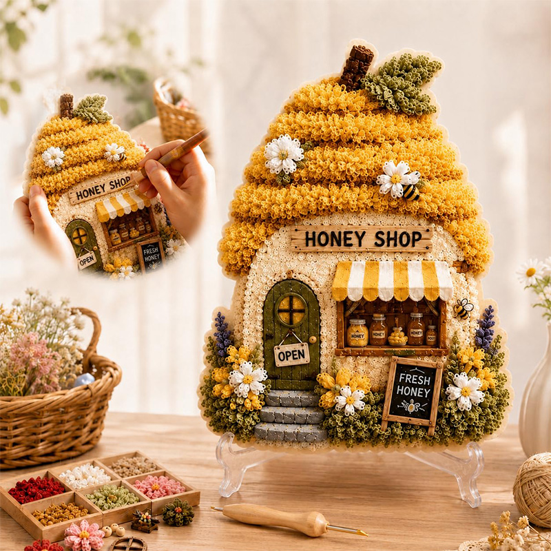3D Mushroom House Poke Art DIY - Art Craft And recension och pris