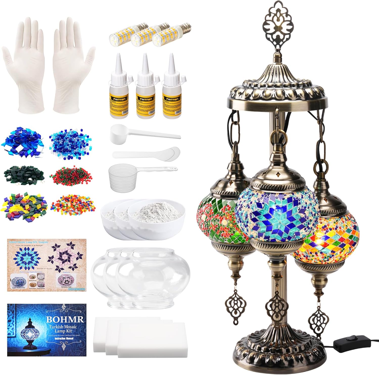 DIY 3 Globe Turkish Mosaic Lam - Art Craft And recension och pris
