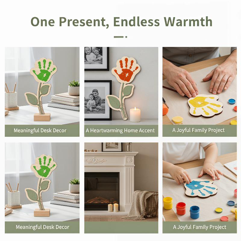 Blank Handprint Wood Flower Pl - Art And Craft For Nursery recension och pris