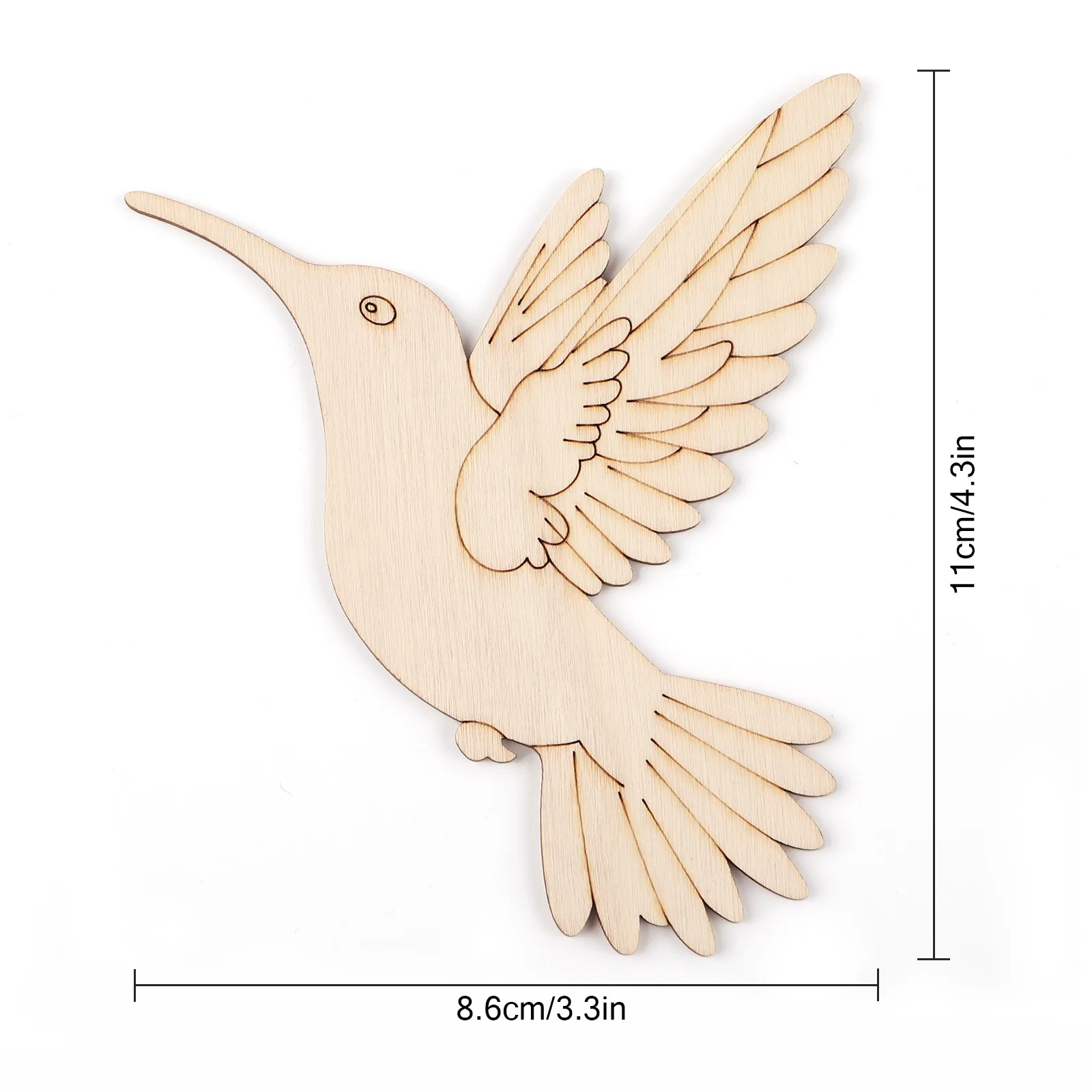10pcs Unfinished Wood Animal B - Art Craft And recension och pris