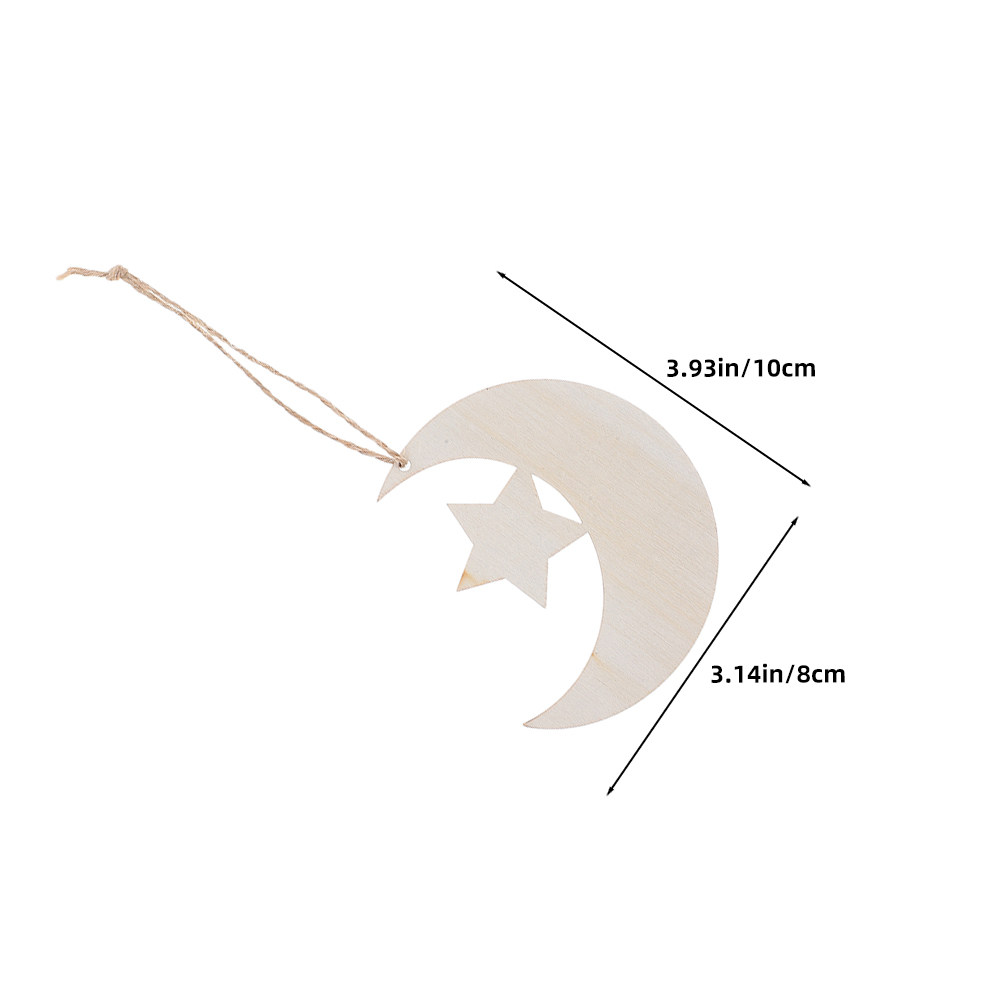 40Pcs Wood Moon Star Cutouts U - Art And Craft For Nursery recension och pris