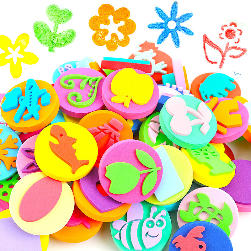 6Pcs/bag Foam Stamps for Paint - Art Craft 3 Year Old recension och pris