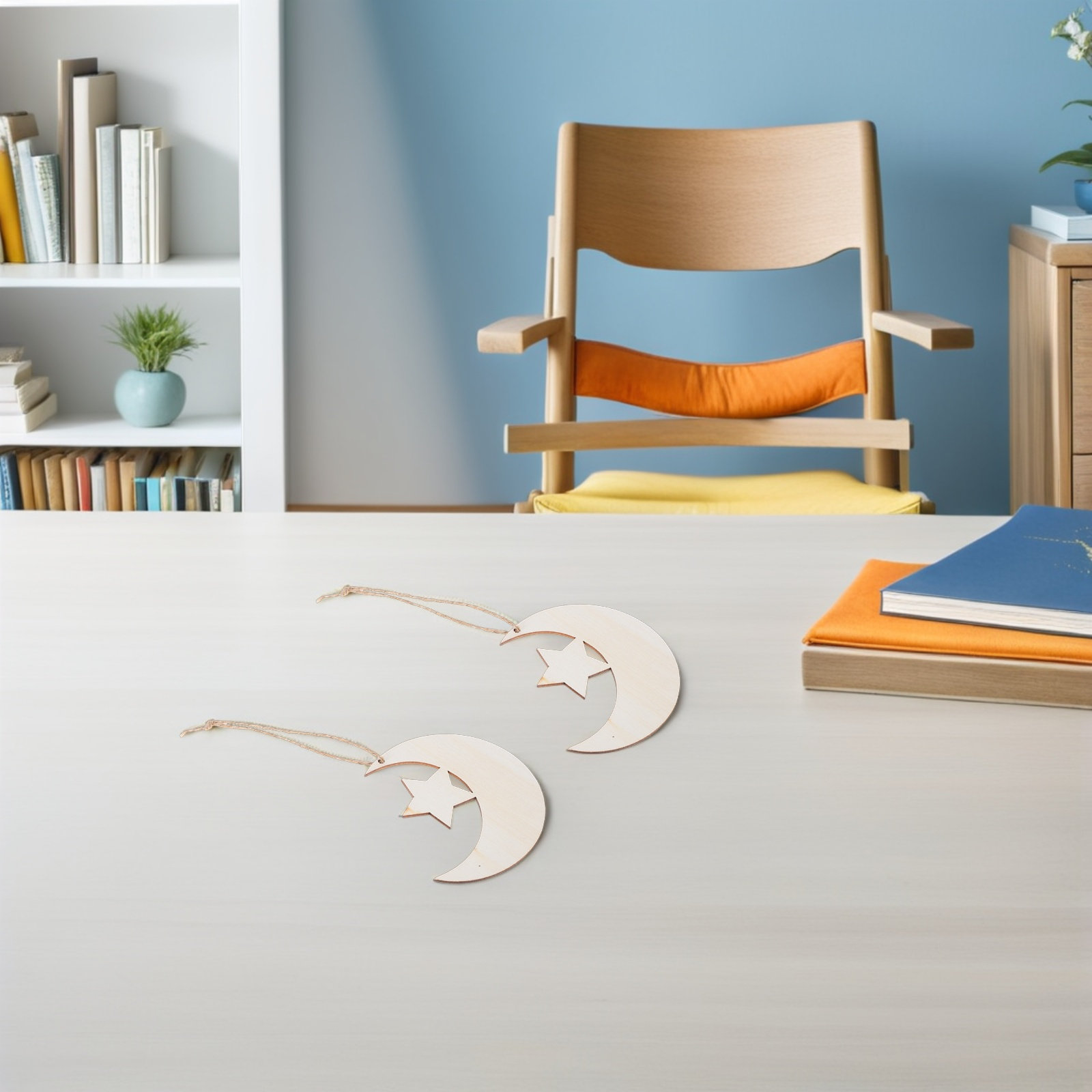 20Pcs Unfinished Wood Moon Sta - Art And Craft For Nursery recension och pris