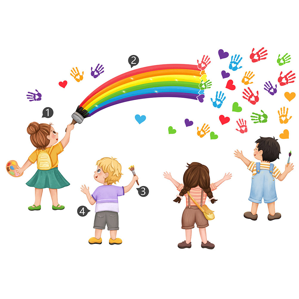 DIY Self Rainbow Rainbow Wall  - Art And Craft For Nursery recension och pris