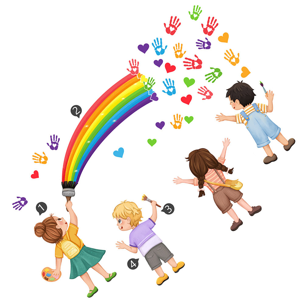 DIY Self Rainbow Rainbow Wall  - Art And Craft For Nursery recension och pris