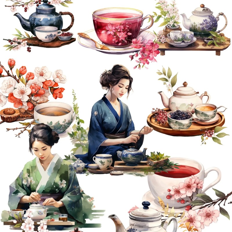 Cute Watercolor Tea Ceremony,  - Art Craft 3 Year Old recension och pris