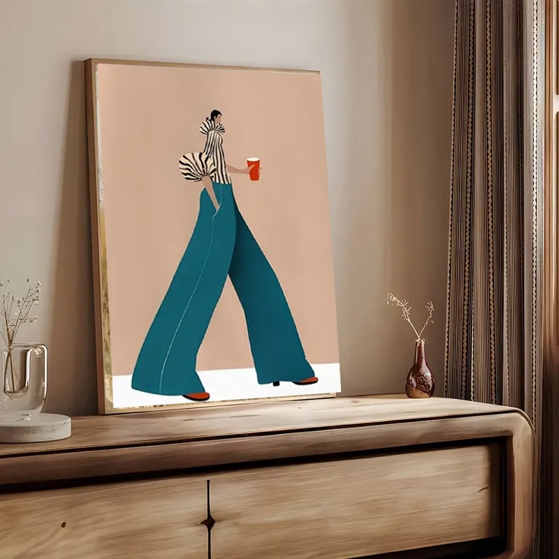 Fashionable Blue Pants Woman P - Art Craft Toys recension och pris