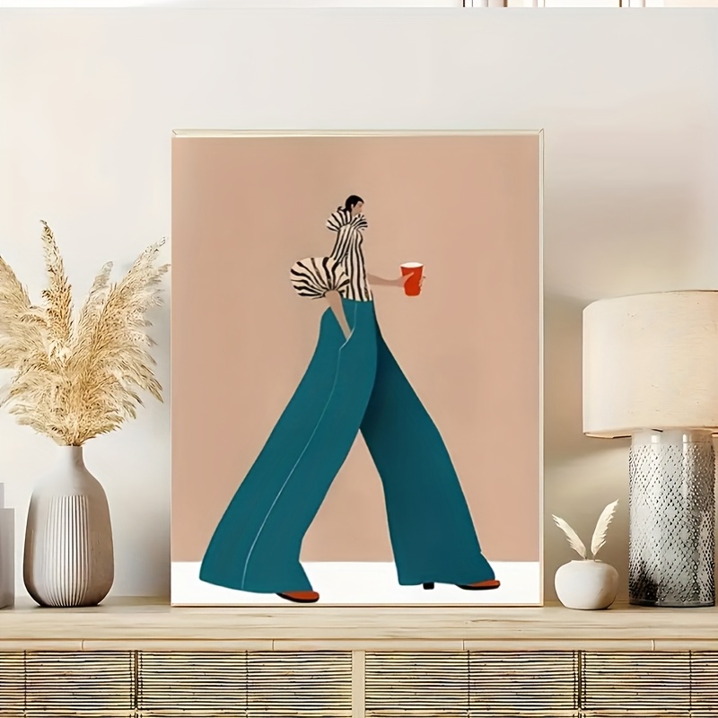 Fashionable Blue Pants Woman P - Art Craft Toys recension och pris